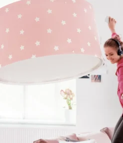 Plafonnier pour enfant Star Light Lumière Étoilée rose