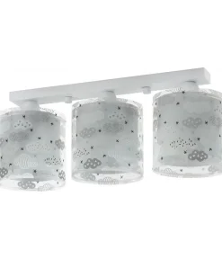 Plafonnier pour enfants à 3 lampes Clouds Nuages gris