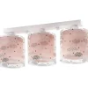 Plafonnier pour enfants à 3 lampes Clouds Nuages rose