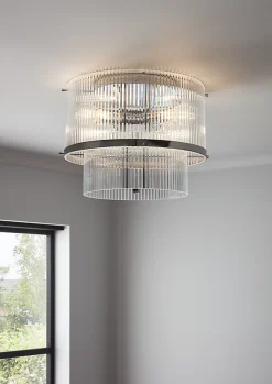 Plafonnier Rhyolit GoodHome E27 IP20 ⌀41,4cm argent