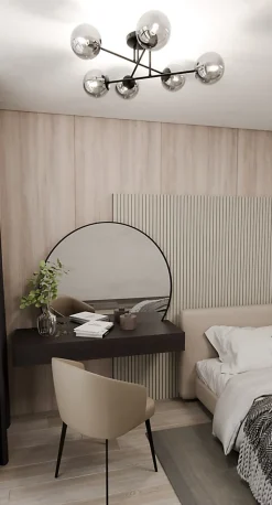 Plafonnier ROMA 6 BL GRAFIT, Emibig Lighting, Fabriqué en EU