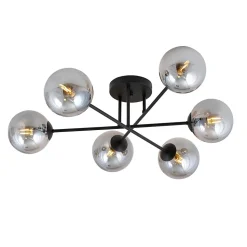 Plafonnier ROMA 6 BL GRAFIT, Emibig Lighting, Fabriqué en EU