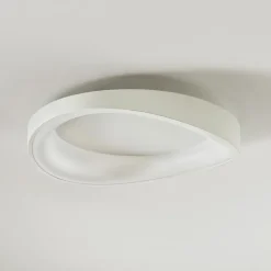 Plafonnier rond blanc épuré LED intégrées dimmable 50 cm - Belina