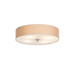 Plafonnier rond rustique beige 50 cm - Drum