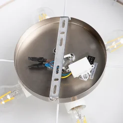 Plafonnier rond rustique beige 50 cm - Drum