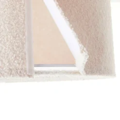 Plafonnier rond tissu bouclette Teddy blanc Ø35cm IP20 E27 20W Brilliant