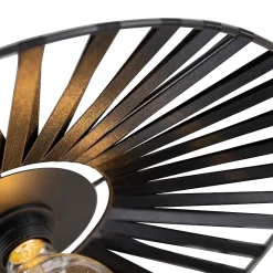 Plafonnier rural noir 3 lumières - Leia