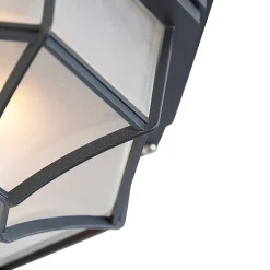 Plafonnier rustique gris foncé 26,5 IP44 - Bri