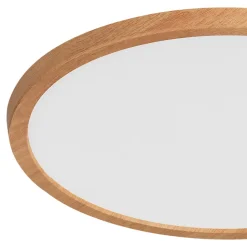 Plafonnier salle de bain effet bois LED integrée Solidaster blanc chaud, neutre Ø.29,4cm IP44 1600lm 14.5W GoodHome