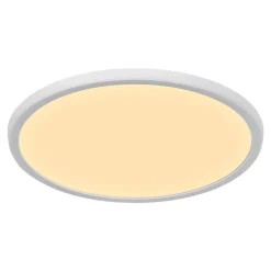 Plafonnier salle de bain blanc LED integrée Solidaster blanc chaud, neutre Ø.29,4cm IP44 1600lm 14.5W GoodHome
