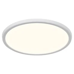 Plafonnier salle de bain blanc LED integrée Solidaster blanc chaud, neutre Ø.29,4cm IP44 1600lm 14.5W GoodHome