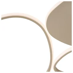 Plafonnier SAMLING en métal avec LED intégré - Taupe - Lucide