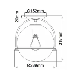 Plafonnier Somerset 1 lumière E27