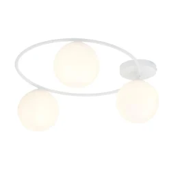 Plafonnier SOPRA 3 WH OPAL, Emibig Lighting, Fabriqué en EU