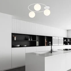 Plafonnier SOPRA 3 WH OPAL, Emibig Lighting, Fabriqué en EU