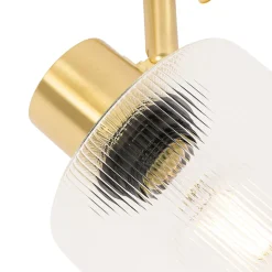 Plafonnier spot doré avec verre 3 lumières orientables - Laura