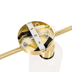 Plafonnier spot doré avec verre 3 lumières orientables - Laura