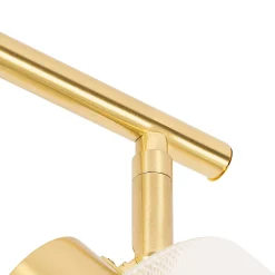 Plafonnier spot doré avec verre 3 lumières orientables - Laura