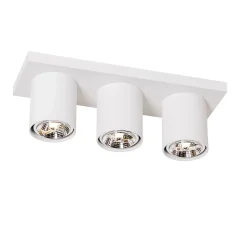 Plafonnier spot moderne blanc 3 lumières - Tubo