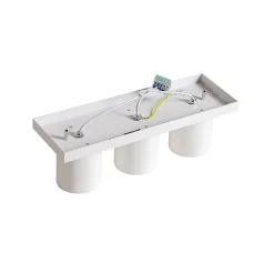 Plafonnier spot moderne blanc 3 lumières - Tubo