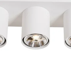Plafonnier spot moderne blanc 3 lumières - Tubo