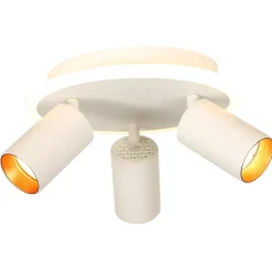 Plafonnier spot orientable rond 3 lumières LED CCT réglable 3000-6000K design moderne Parma