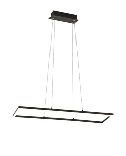 Plafonnier suspendu Bard LED 52W Noir 3394-45-101 Fabas Luce