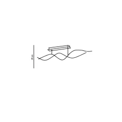 Plafonnier suspendu Sinuo LED 36W blanc 3666-65-102 Fabas Luce