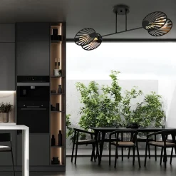 Plafonnier TALIA 2 BLACK, Emibig Lighting, Fabriqué en EU