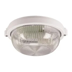 Plafonnier Étanche - SILUMEN - E27 - Blanc - 180 mm - Éclairage Extérieur