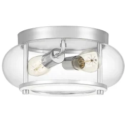 Plafonnier Trilogy 2 lumières Abat-Jour En Verre