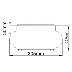 Plafonnier Trilogy 2 lumières Abat-Jour En Verre