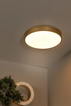 Plafonnier UNAR en acrylique avec LED intégré - Or Mat / Laiton - Lucide