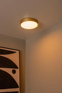 Plafonnier UNAR en acrylique avec LED intégré - Or Mat / Laiton - Lucide