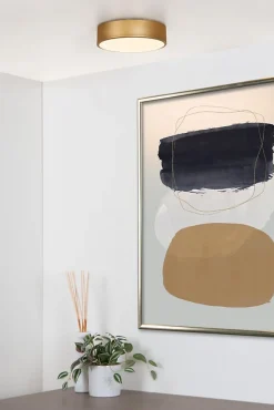 Plafonnier UNAR en acrylique avec LED intégré - Or Mat / Laiton - Lucide