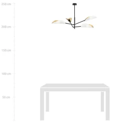 Plafonnier VENE 4 WHITE/GOLD, Emibig Lighting, Fabriqué en EU