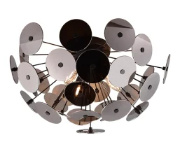 Plafonnier verre chrome style design 3xE14 max. 40W - Trio - Discalgo