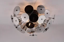 Plafonnier verre chrome style design 3xE14 max. 40W - Trio - Discalgo