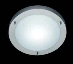 Plafonnier Verre Opale Blanc, Métal Nickel Mat, E27 Max. 60W - TRIO - CONDUS