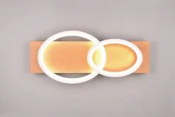 Plafonnier 30W, 3500 Lm, LED SMD, 3000K, Blanc mat, Bois naturel, Réglable - Trio - Barca