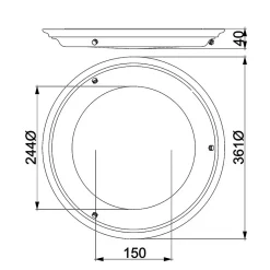 Plafonnier Welland 1 lumière - Laiton vieilli