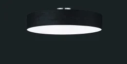Plafonnier 5xE27, max. 60W, tissu noir, diamètre 65 cm - Trio - Hotel