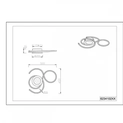Plafonnier/applique Led intégrée luminosité variable PM gris - Trio - Jive