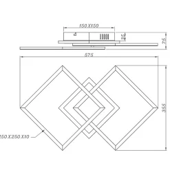 Plafonnier/applique Led intégrée luminosité variable - Trio - Venida