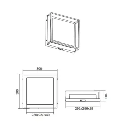 Plafonnier/Applique Led étanche 14W Dip Switch - Trio - Witham