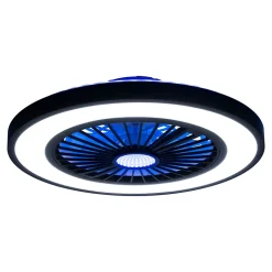Plafonniers + ventilateur LED 'Arioso' D: 54 cm, en métal et plastique, avec de nombreuses fonctions