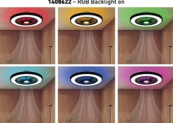 Plafonniers + ventilateur LED 'Arioso' D: 54 cm, en métal et plastique, avec de nombreuses fonctions