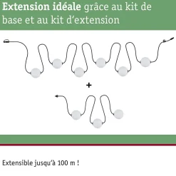 Plug & Shine Guirlande LED Naima Kit de base