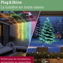 Plug & Shine Guirlande LED Yuna RGB 5m IP44 3W Noir