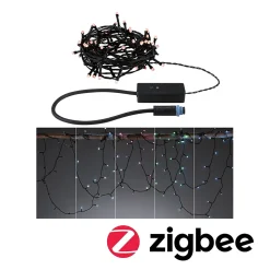 Plug & Shine Guirlande LED Yuna RGB 5m IP44 3W Noir